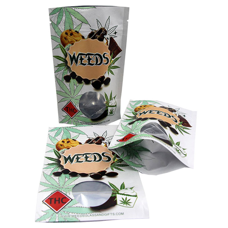 牛皮紙復(fù)合鋁箔開(kāi)窗三邊封自立自封食品袋